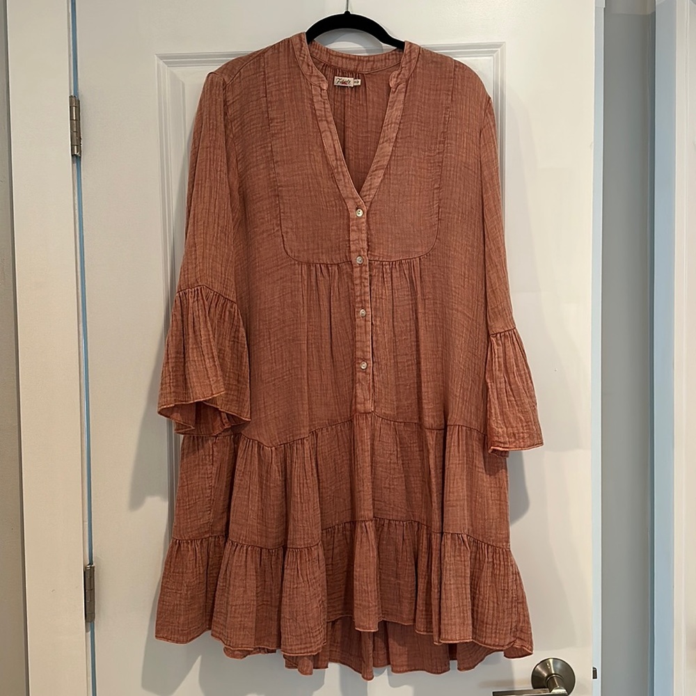 Faherty Dream Cotton Kasey Gauze Dress XS